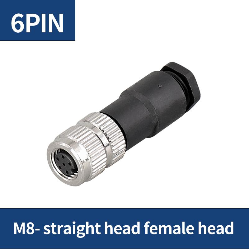 KRE 3/4/5/6/8 Pin Male Female Straight Aviation Plug Socket Sensor Cable M8 Waterproof Connectors