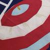 Used CELINE scarf silk marine style chain Macadam Triomphe navy red gold large vintage