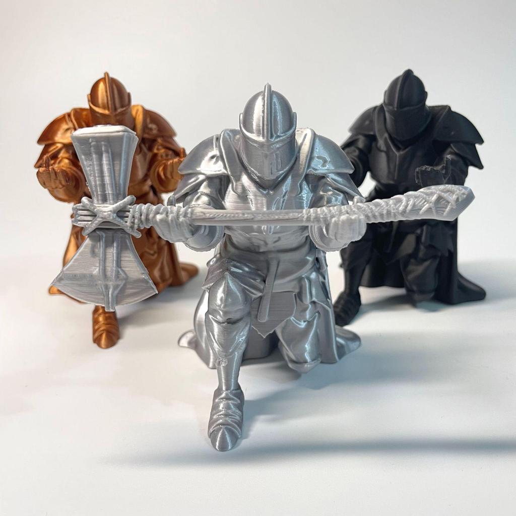 3D Printed Executive Knight Pen Holder - Armor Hero Desktop Decor Ornament