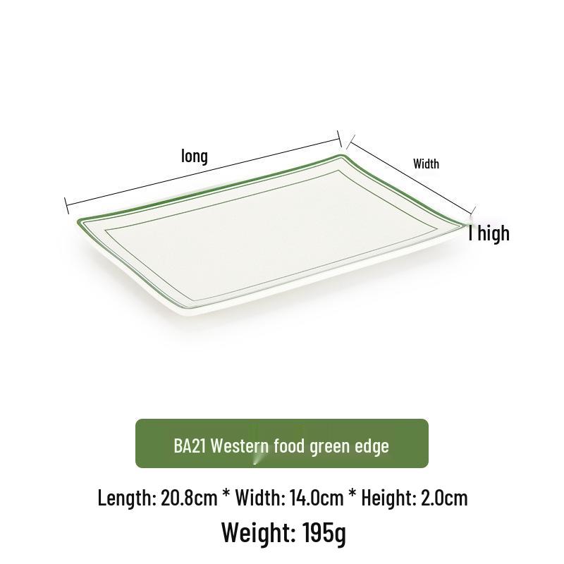 Melamine Rectangular Imitation Porcelain Plate for Hot Pot, BBQ, and Sushi Restaurants