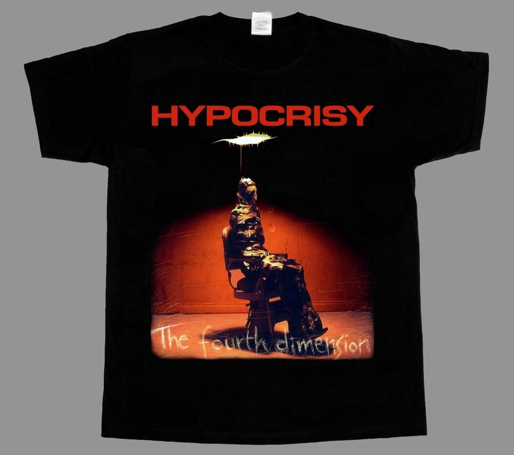 Hypocrisy the fourth diunisexsion new black short long sleeve tshirt M