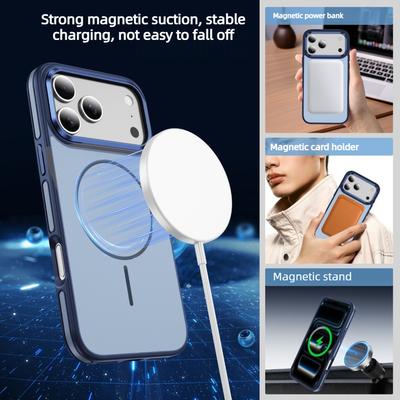 High End Ultra Strong Magnetic Case For iPhone 17 Pro Max 17 Pro Air Car Mount Shockproof Cover For MagSafe Wireless Charging