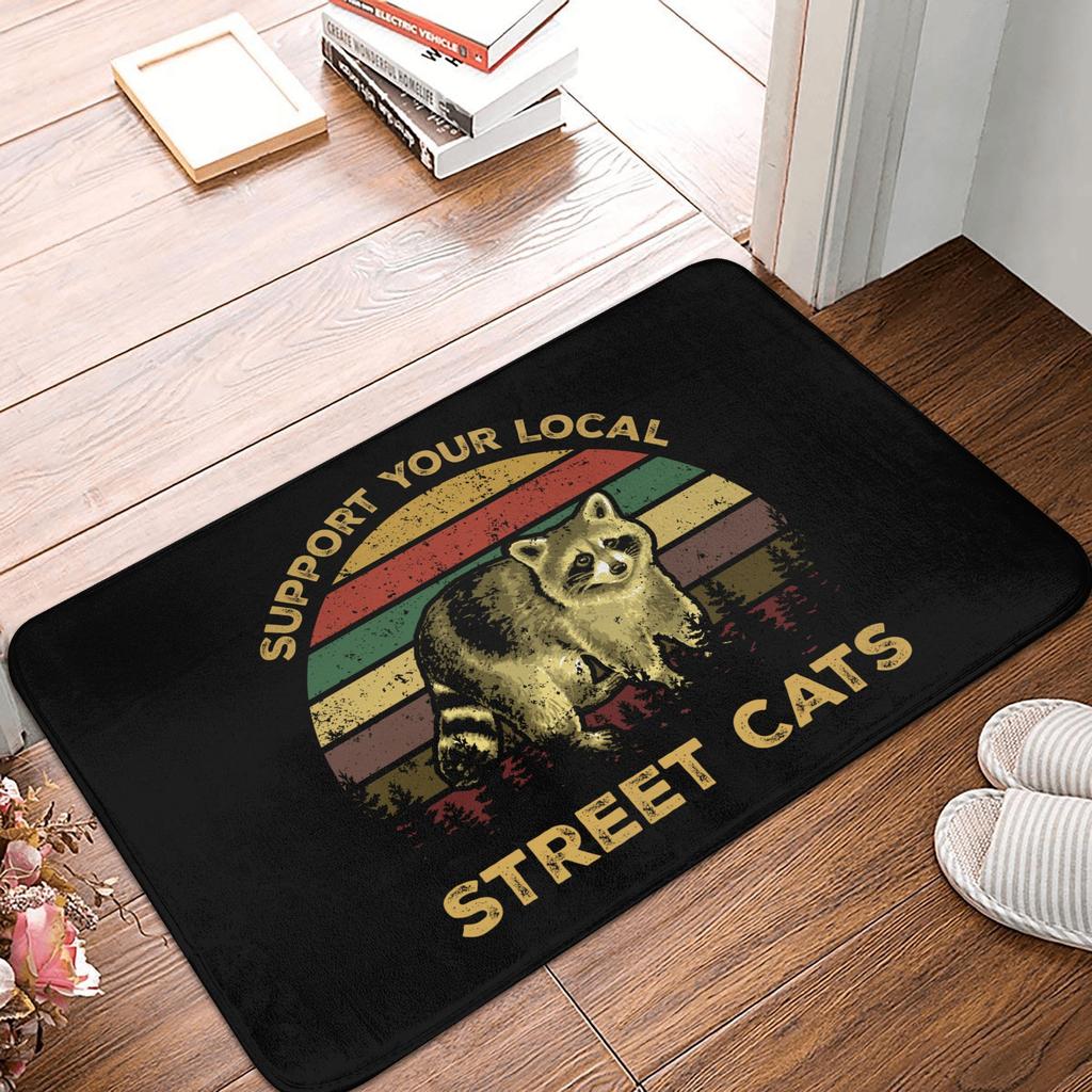 Funny Opposable Thumbs Raccoon Doormat Mat Anti-Slip Racoon Panda Bath Kitchen Balcony Rug Carpet 40*60cm