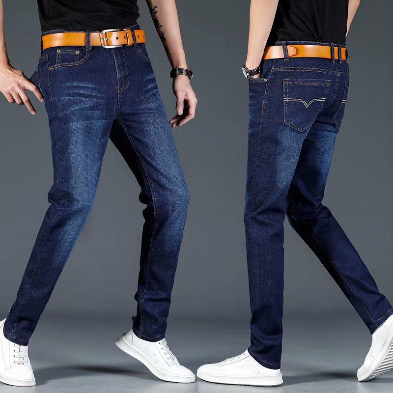 Spring And Summer Men Jeans Straight Loose Fit Youth Fashion Casual Slim-Fit Durable Man Pants