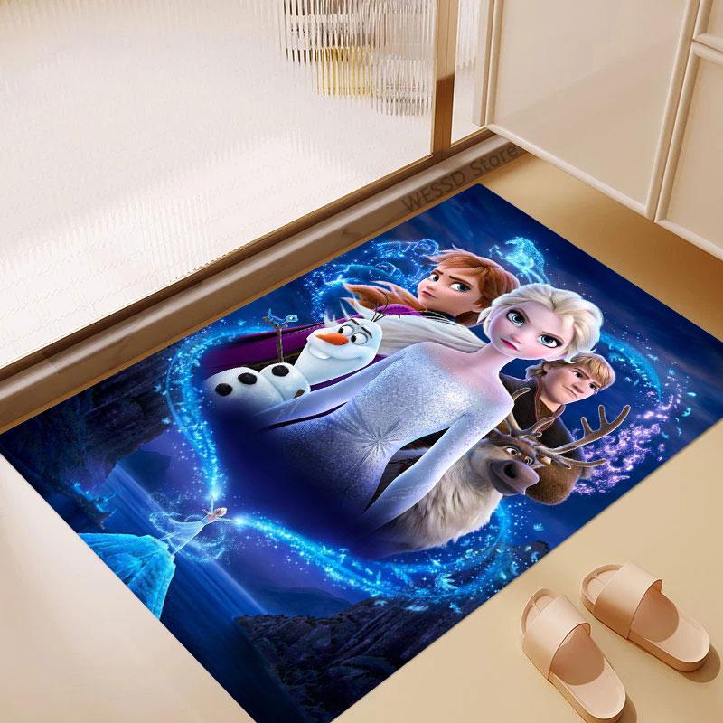 

Olaf and Elsa Pattern Rug - Non-slip Kitchen Mat, Outdoor Rug, Home and Bedroom Decor, Yoga Mat, Birthday Gift. 60x90cm