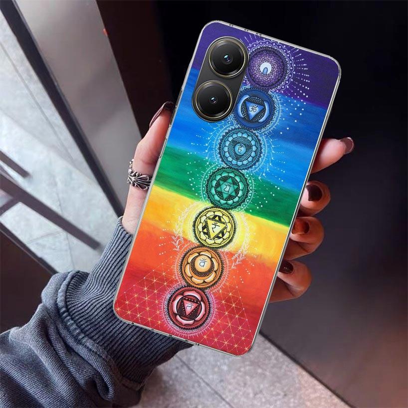 Yoga Chakra Spiritual Energy Universe Phone Case For Xiaomi Poco X5 X6 X7 Pro F7 Ultra M7 Redmi 15C 15 13C 13 12C 12 10 10C 10A