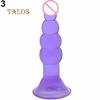 Unisex Pleasure Flexible Beads Anal Sex Toy Butt Plug Insert with Suction Cup Stimulator Massager