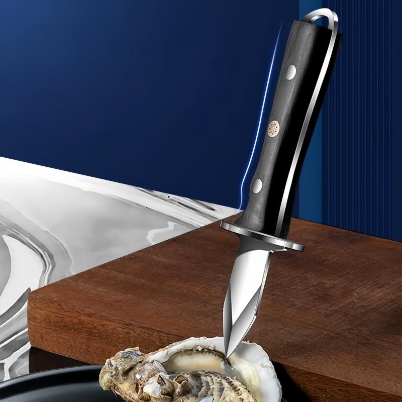 Style Black Color Wood Stainless Steel Oyster Knife Kitchen Tools Accessories Light Luxury Thickened Shell Opener Gadgets