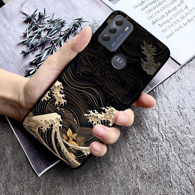 Great Wave Of Kanagawa Art Case For Motorola G84 G22 G32 G34 G52 G10 G20 G30 G60 G60S G13 G50 G54 G62 G53 G72 G85 G24 Power