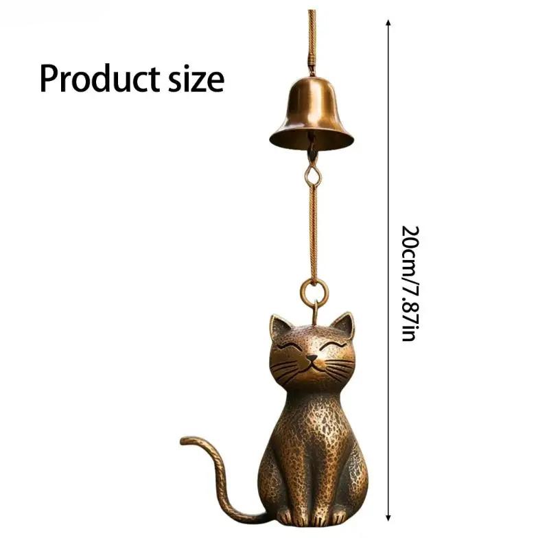 Metal Kitten Wind Chimes Outdoor Garden Decoration Harmonious Sound Rustproof