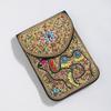 Bohemian Theme Pu Handbag With Magnetic Flap And Floral Accents For Daily Outings