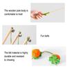 Cat Teaser Toy Interactive Lightweight Cat Stick with Bell Safe Chewing Toy Long Handle Entertainment Toy for Pet