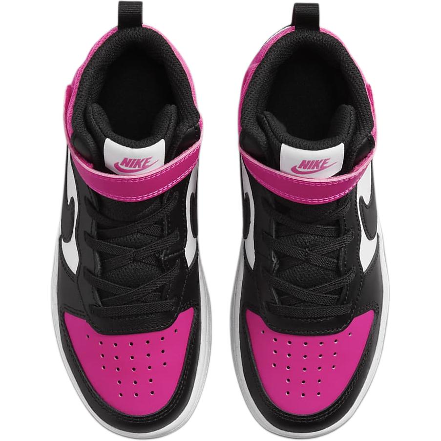 Nike Court Borough Mid 2 PSV Fierce Pink Kids Sneakers White Black HV0935-100