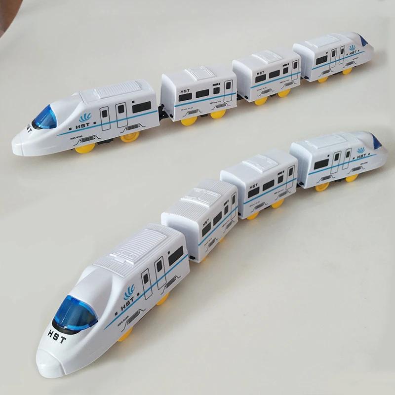 Electric Simulation High Speed Railway Toy Automatic Rotation Train Model Educational Toys For Kids Birthdays Christmas Gift