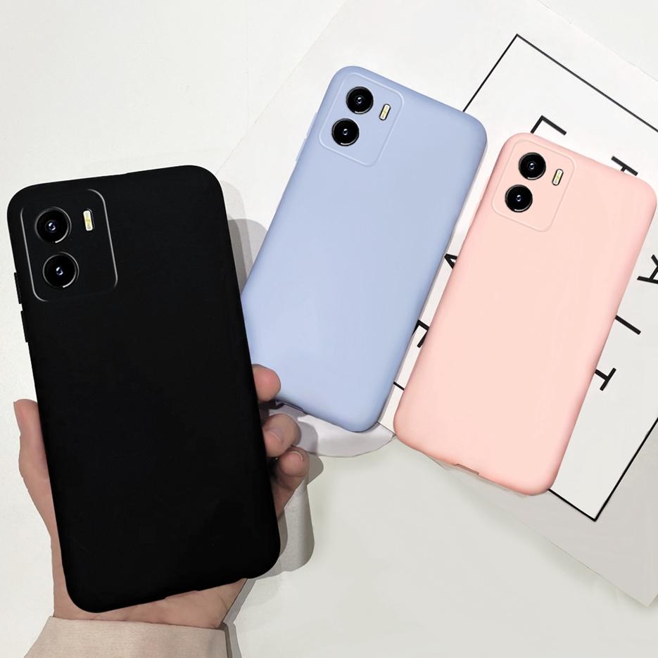 Für Vivo Y15s Hülle Niedliche Bonbonfarbe Mattes Cover Weiches Silikon Handyhülle Für Vivo Y01 Y 01 Rückseite Vivo Y15a Y 15 s Taschen Capa