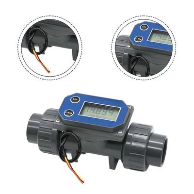 DN25 Water Flow Meter Sensor LCD Turbine Flow Monitor 20-280L MIN PVC Irrigation Farm Industrial Flow Measuring Tool