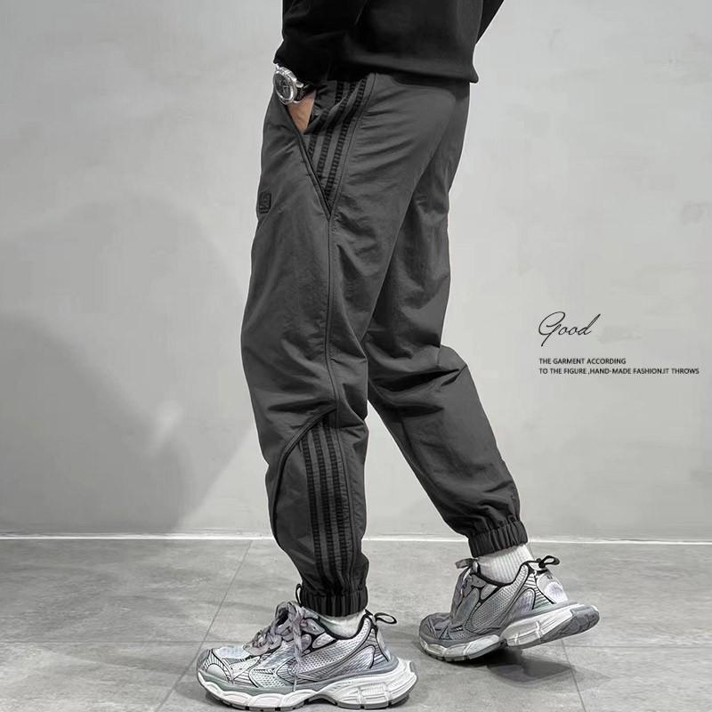 Pantalones Deportivos Largos de Verano para Hombre Color Sólido Holgados Secado Rápido Cordón Talla Grande Casual