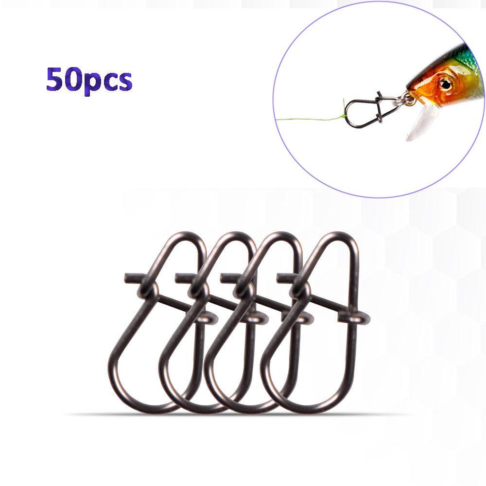 Solid Rings Fishing Accessories Fish Hook 0.6mm Pins Fast Clip Lock Safety Snaps Lure Connector