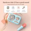 Portable UHF Microphone Audio Set Home KTV Party Mini Kids Karaoke Bluetooth Speaker Wireless Subwoofer Stereo Caixa De Som B152