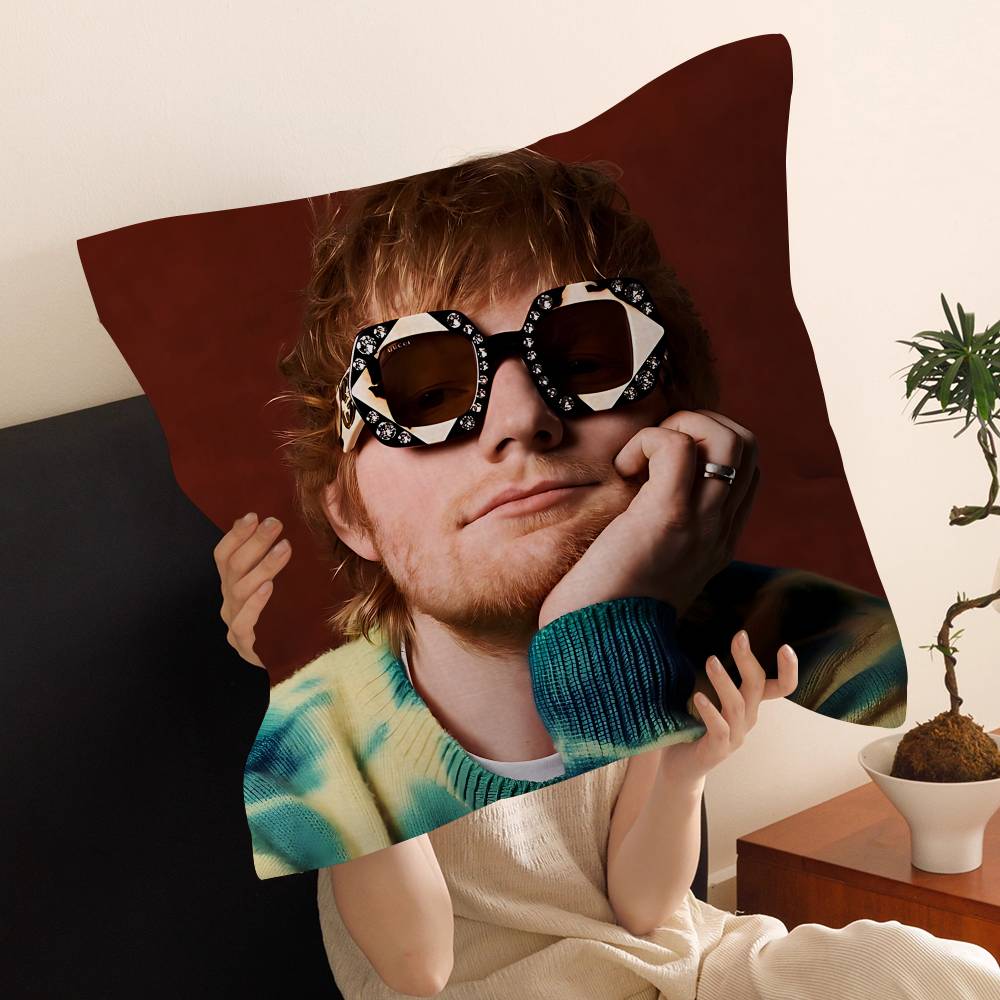 Singer E-Ed S-Sheeran Pillow Covers Cartoon Sofa Decorative Home Double-Sided Printing Short Plush Cute Cushion Cover