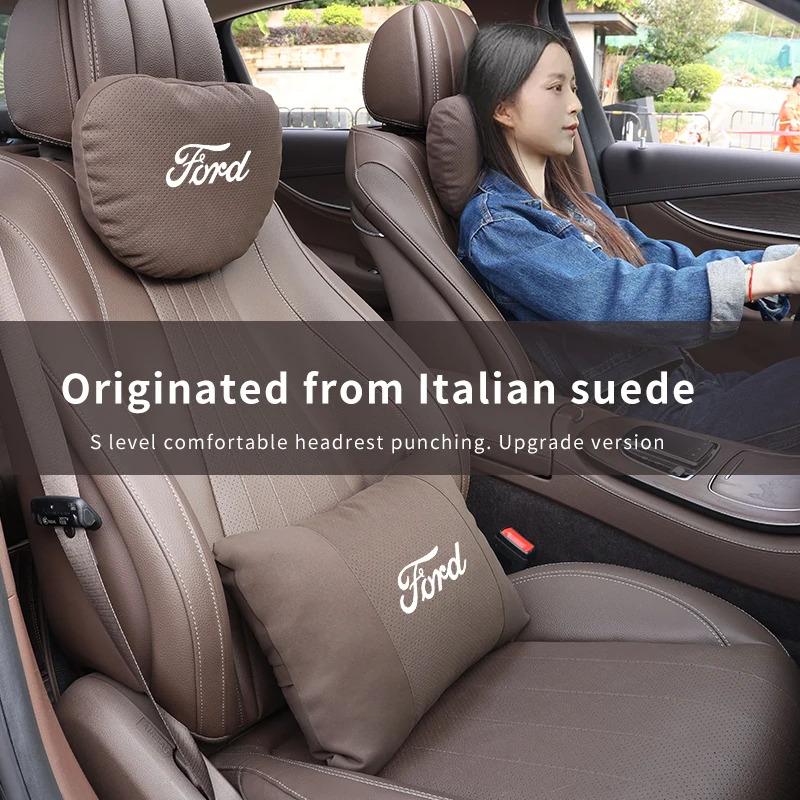 KLKC4 For Ford Focus Fiesta Fusion Explorer Edge Kuga Mondeo ST F150 Ecosport Ranger Car Headrest Neck Support Seat Soft Neck Pillow