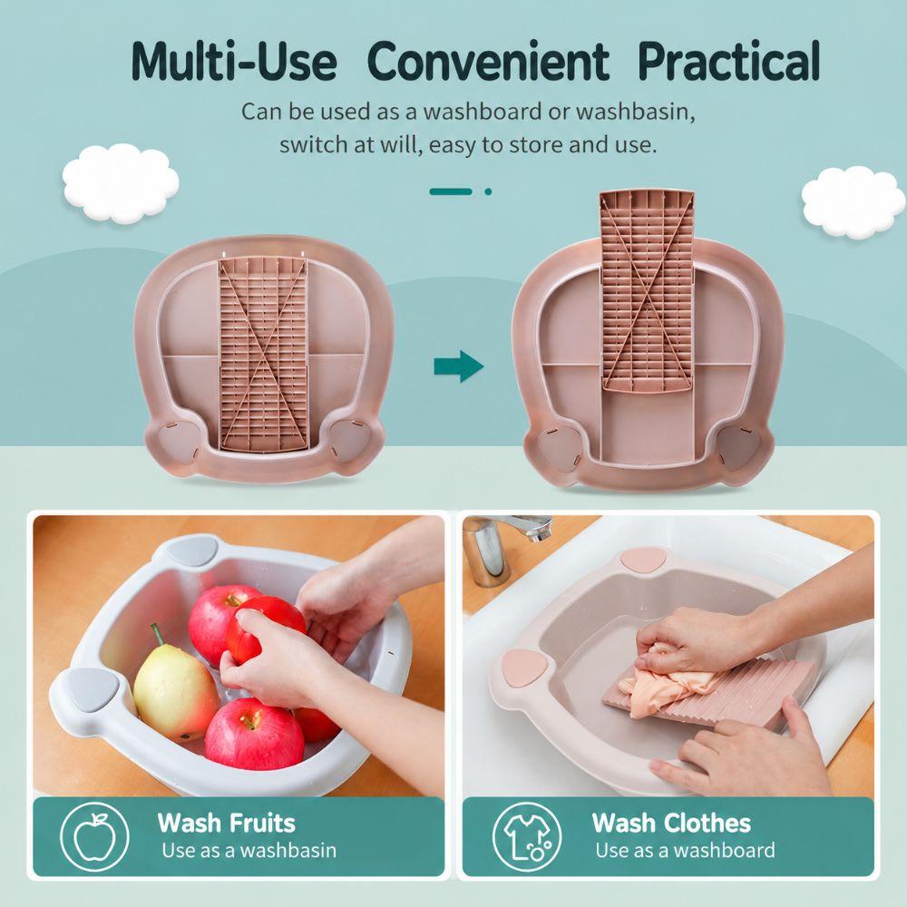 Thickened Washboard Laundry Basin Large Capacity Household Washbasin Multifunctional