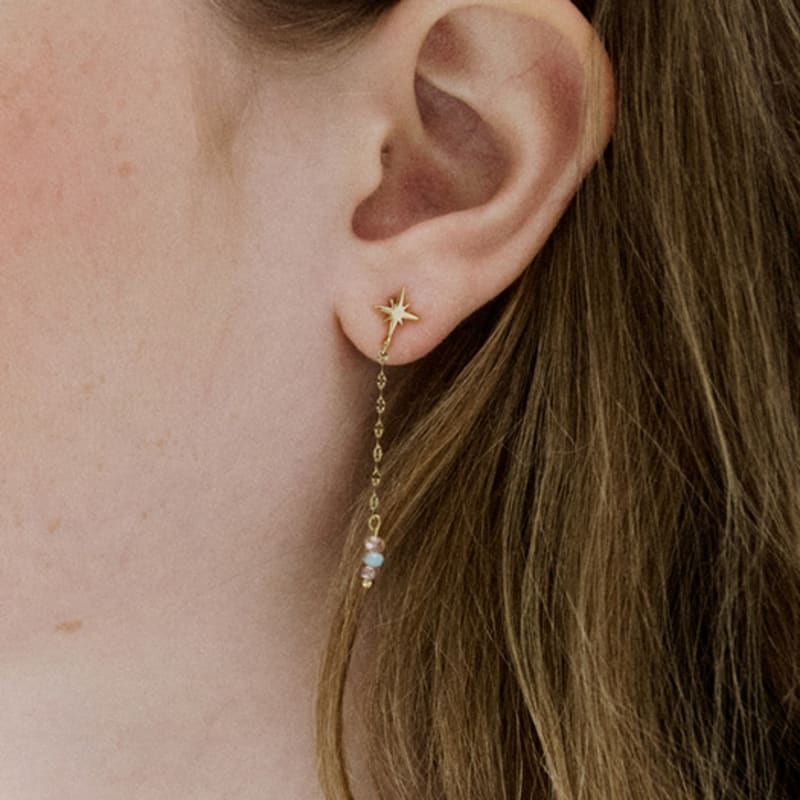 MERRYMOTIVE Daystar drop chain earring