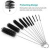 10/13Pcs Nylon Cleaning Brushes Set Tube Bottle Straw Washing Cleaner Bristle Kit Glasses Keyboard Household Car Cleaning Tool