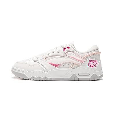 Disney x Li Ning Mondweiß 3 Dämpfung Abriebfest Leicht Niedrig geschnitten Skateboard-Schuhe Damen Standard Weiß AGCV186-1