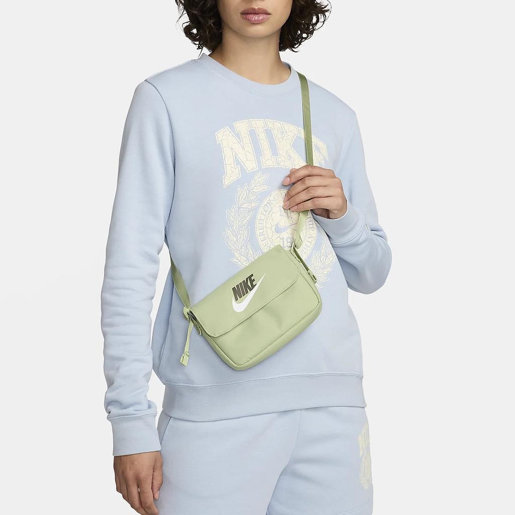 New Nike Fabric Shoulder Bag, Crossbody Bag Unisex Light Olive Green Gray FQ5815-371