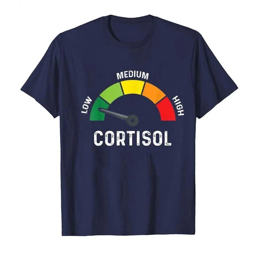 Fashion Y2k Harajuku TShirt Low Cortisol Levels V Meme Tshirt for Men Women Cotton T Shirts Casual Loose Short Sleeve Unisex