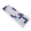 Wired Keyboard RGB Backlit USB Interface Gaming Keyboard with Knob Function for Computer
