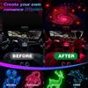16W Split Starlight Headliner Kit, Fiber Optic RGBW Star Lights for Car Roof Ceiling with 1/2/4 Light Heads, APP/Remote Control, Static 10 Colors