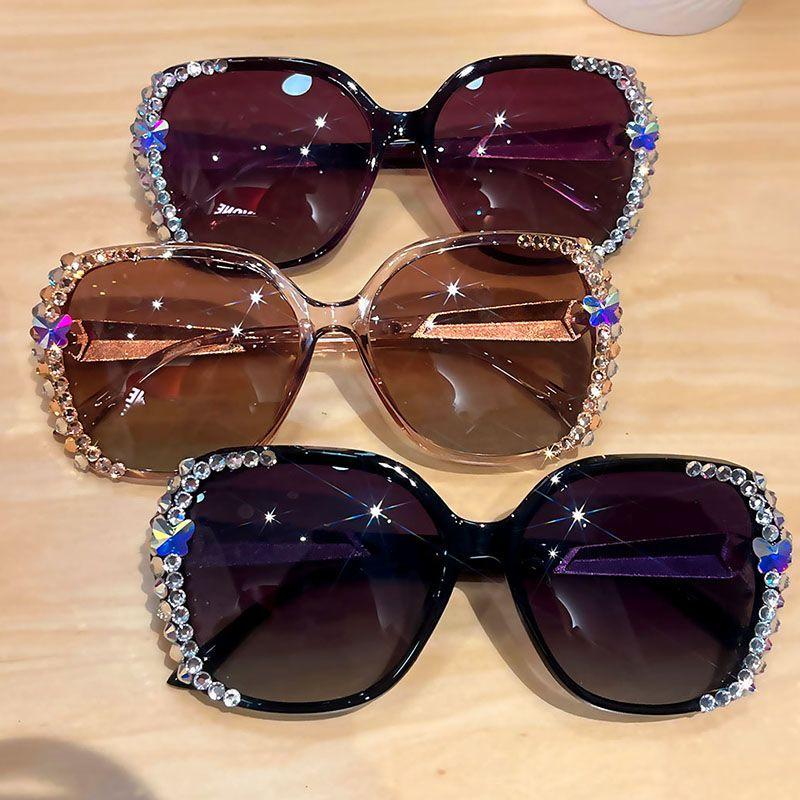 New Fashion Luxury Diamond Sunglasses Women Sun Glasses Ladies Eyewear Woman Vintage Sun Glasses With Box