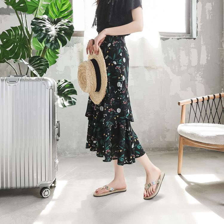 Order One Size Larger. Fashionable Women's Trendy Non-slip Wear-resistant Comfortable Soft Ethnic Style Flip Flops Flat Sole.