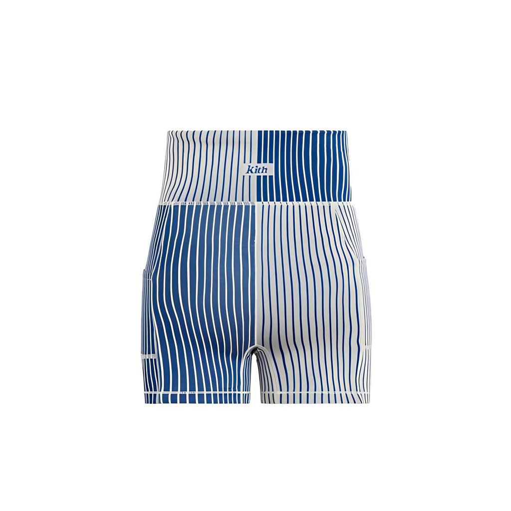 Kith X Wilson Collaboration Color Block Rayé Short Décontracté Jambe Droite Femme short Bleu-Quartz W91W314611WNVJ