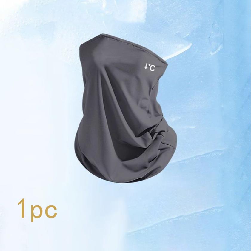 Sommer Eis Seide Sonnenschutzmaske für Damen, UV-Schutz zum Radfahren, Sonnenschutzschal für den Hals, Lange Maske für den Hals, Gesichtsmaske für Herren