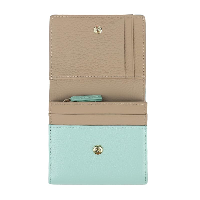

[imeetu] wallet bifold wallet ladies genuine leather RFID Skimming prevention L type zipper mini wallet travel wallet compact card case coin purse key