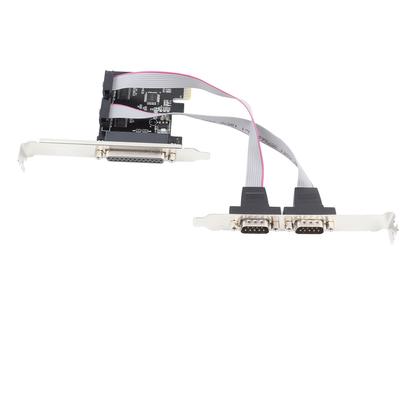 PCIE To 2 DB9 RS232 Serial Ports   1 DB25 Parallel LPT Port Adapter Card for Desktops