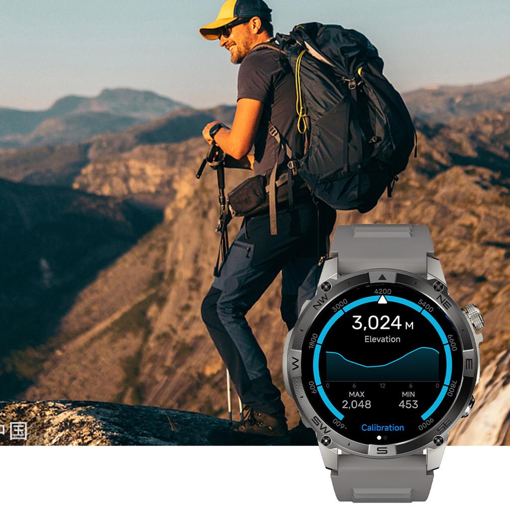 HK08 1.43-inch Smart Watch Heart Rate Sleep Health Monitoring Outdoor Sports Watch