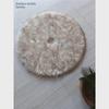 80cm White Christmas Tree Skirt: Plush Wool Holiday Decoration