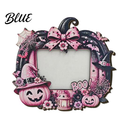 Vintage Pastoral Style Halloween Photo Frame Wooden Desktop Picture Holder for Spooky Party Decoration Bed And Breakfast Decor Festive Home