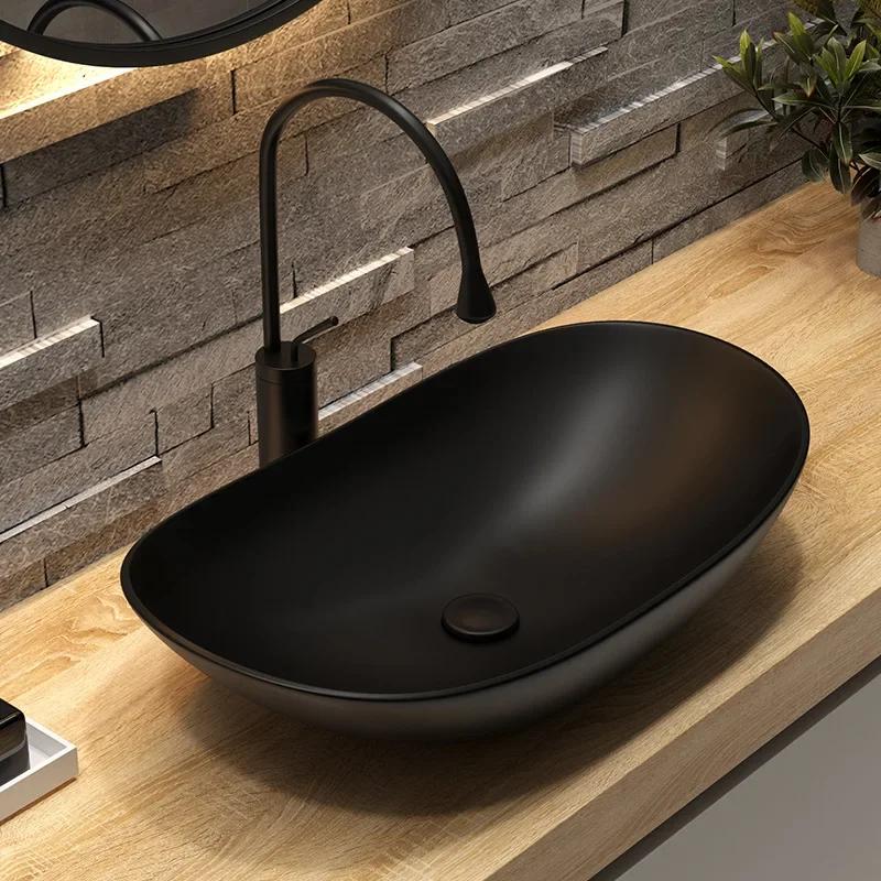 

Ванная комната Раковина Керамическая столешница Nordic Faucet Set Настенная раковина Light Luxury Hotel Office Водопадный излив Раковина