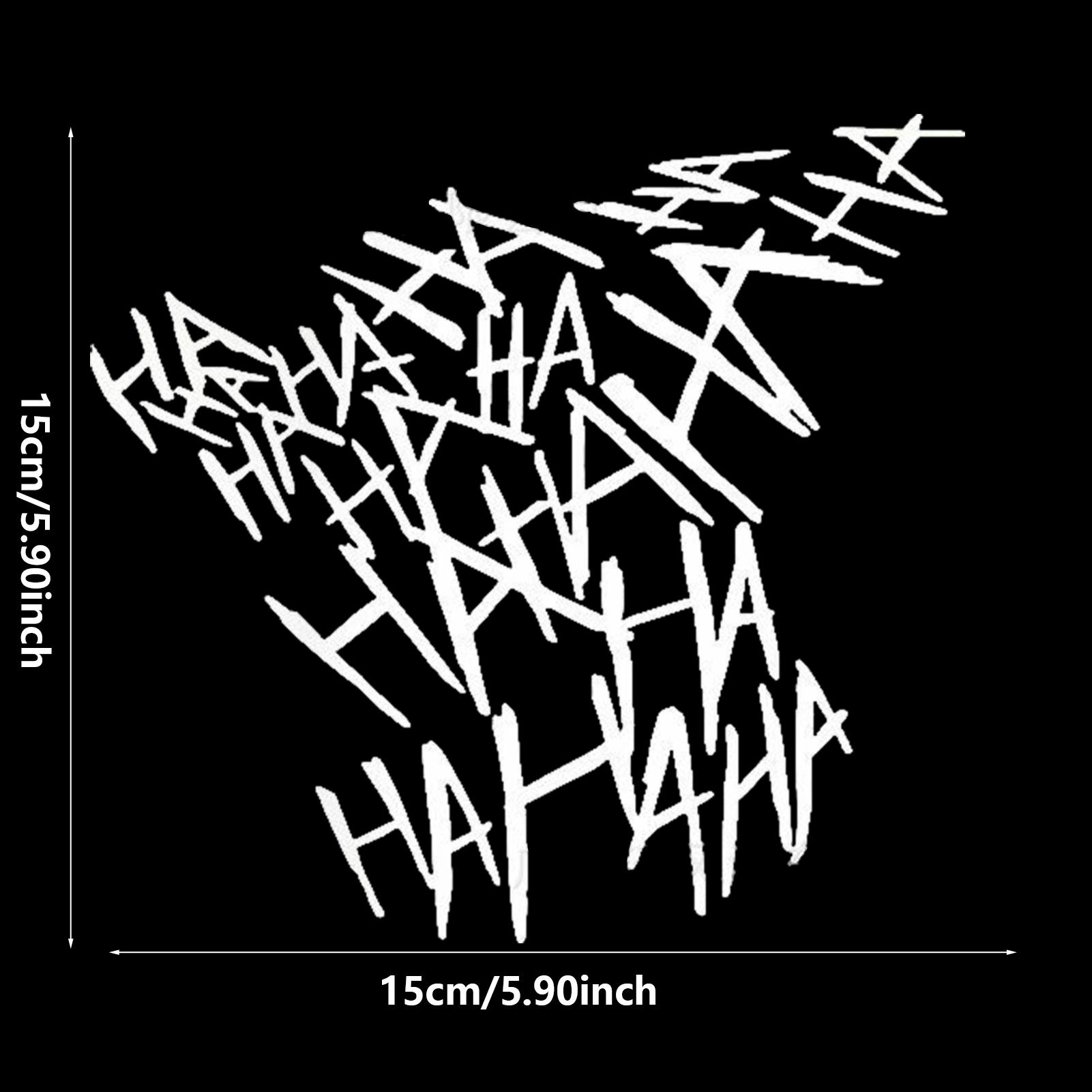 

HAHAHA Наклейка на шлем мотоцикла Забавный Джокер Наклейка на мотоцикл и автомобиль Водонепроницаемые светоотражающие наклейки на бампер белый