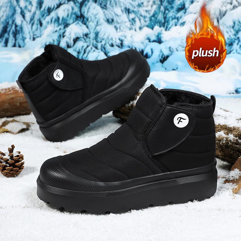 

TUINANLE Высококачественные зимние ботинки Женские ботинки Обувь для мамы Ботильоны Плюшевый теплый мех для ног 43 чёрный