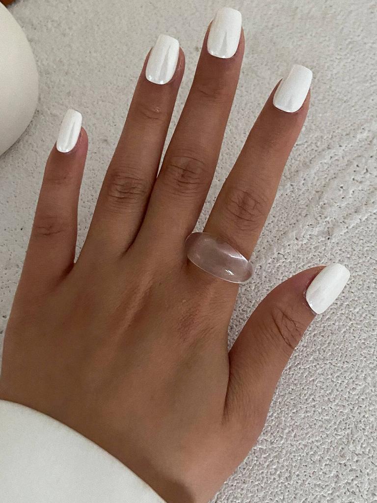 Salircon Trendy Creative Irregular Resin Acrylic Rings for Women Punk Charm Geometric Oval Finger Ring Jewelry Accessories Gifts
