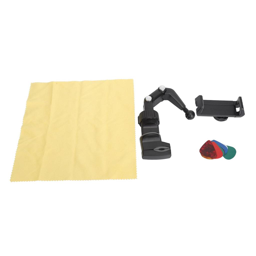 Guitar Mobile Phone Holder Mount Flexible Adjust Headstock Cell Phone Clamp for Teaching Video Recording