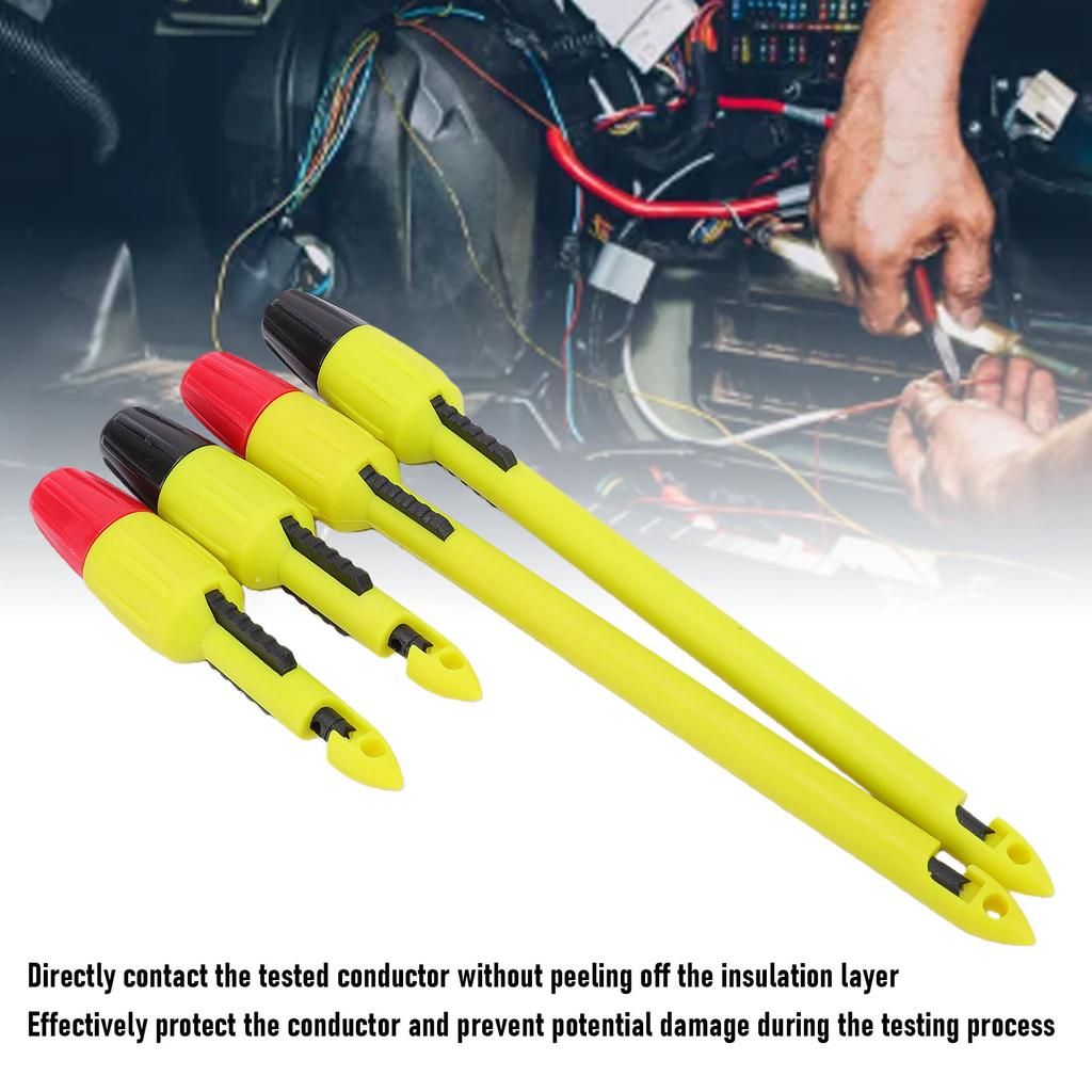 4 Pcs Wire Piercing Probe Set 2mm Long 4mm Short Insulation Piercing Clip for Multimeter Measurement Car Diagnostic Electrical Testing