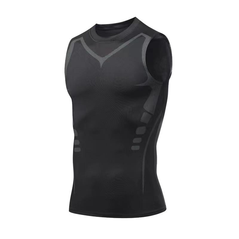 Men's Quick-Dry Sleeveless Compression Tank for Fitness and Basketball