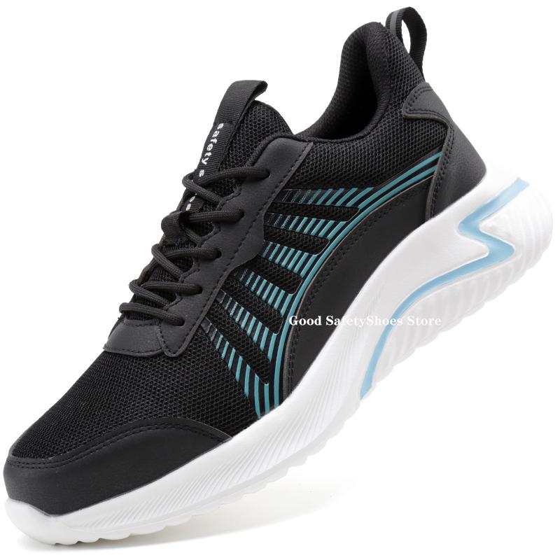 Men Sport Safety Shoes Women Breathable Work Sneakers Anti-Smash Steel Toe Work Shoes Men Lightweight Indestructible Shoes Male